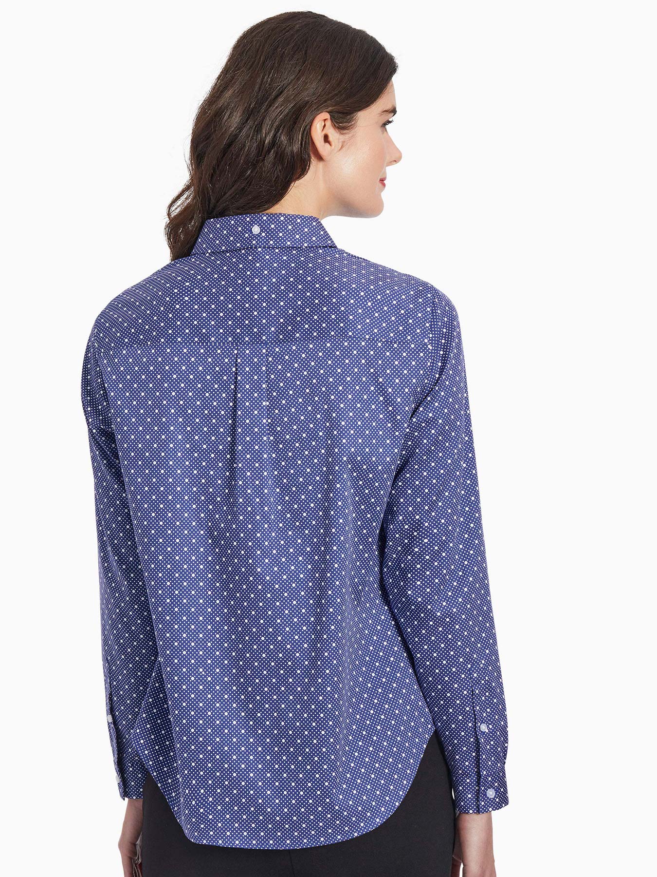 Dotted Easy-Care Oxford Button-Up Shirt - Image 3