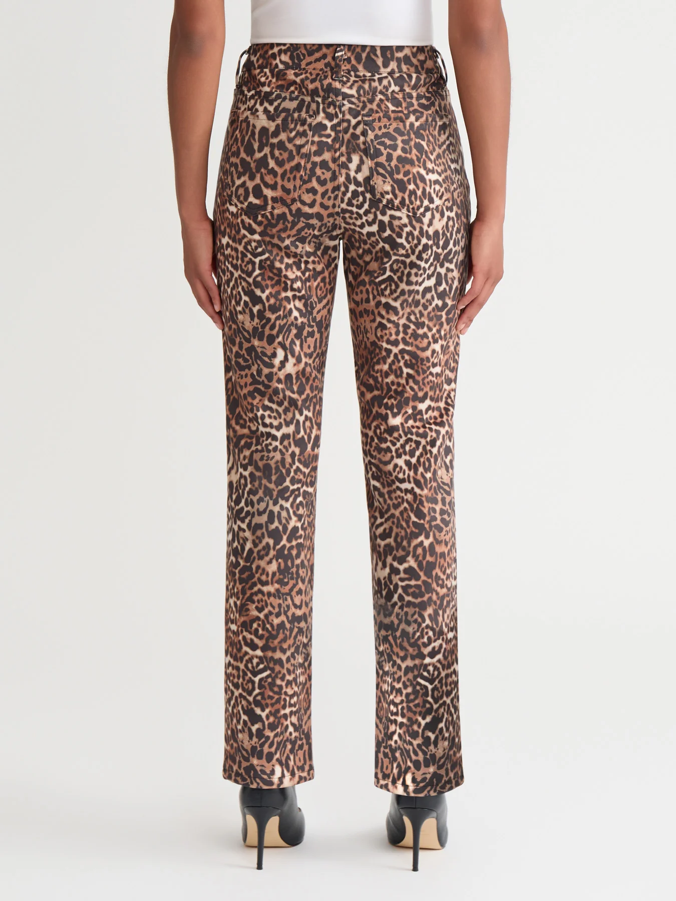 Plus Lexington Straight Leg Pants, Printed Suede - Image 3