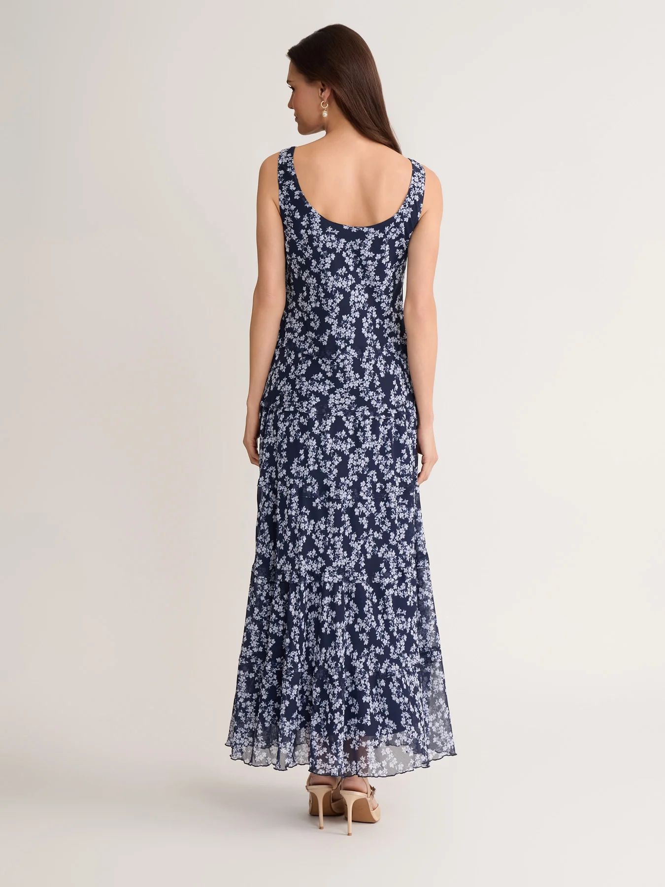 Petal Print Tiered Maxi Dress - Image 4