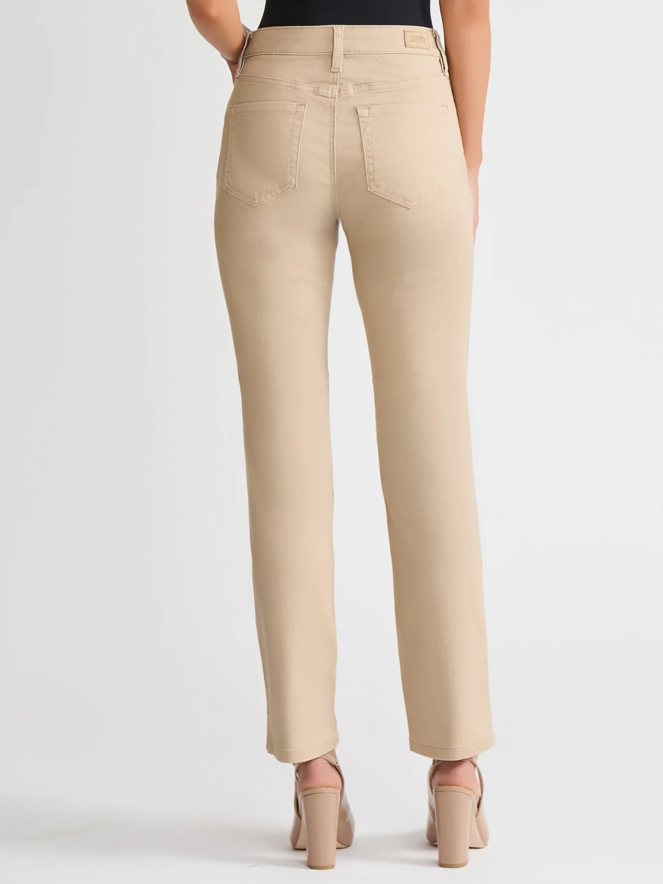 Petite Lexington Straight Leg Jeans, Jones Khaki - Image 3