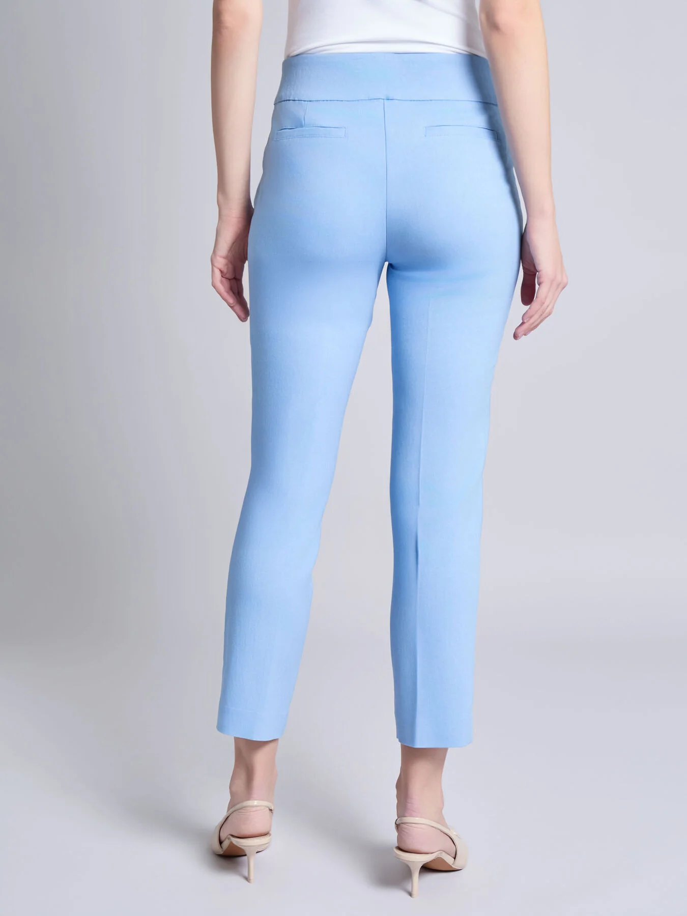 Petite Pull-On Straight Leg Pants, Stretch Twill - Image 3