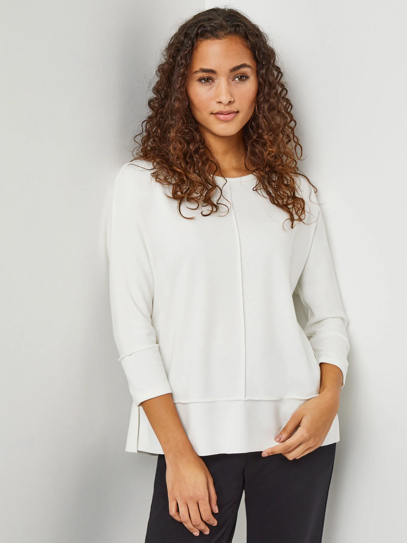Plus Size Seam Detail Dolman Tunic - Image 5