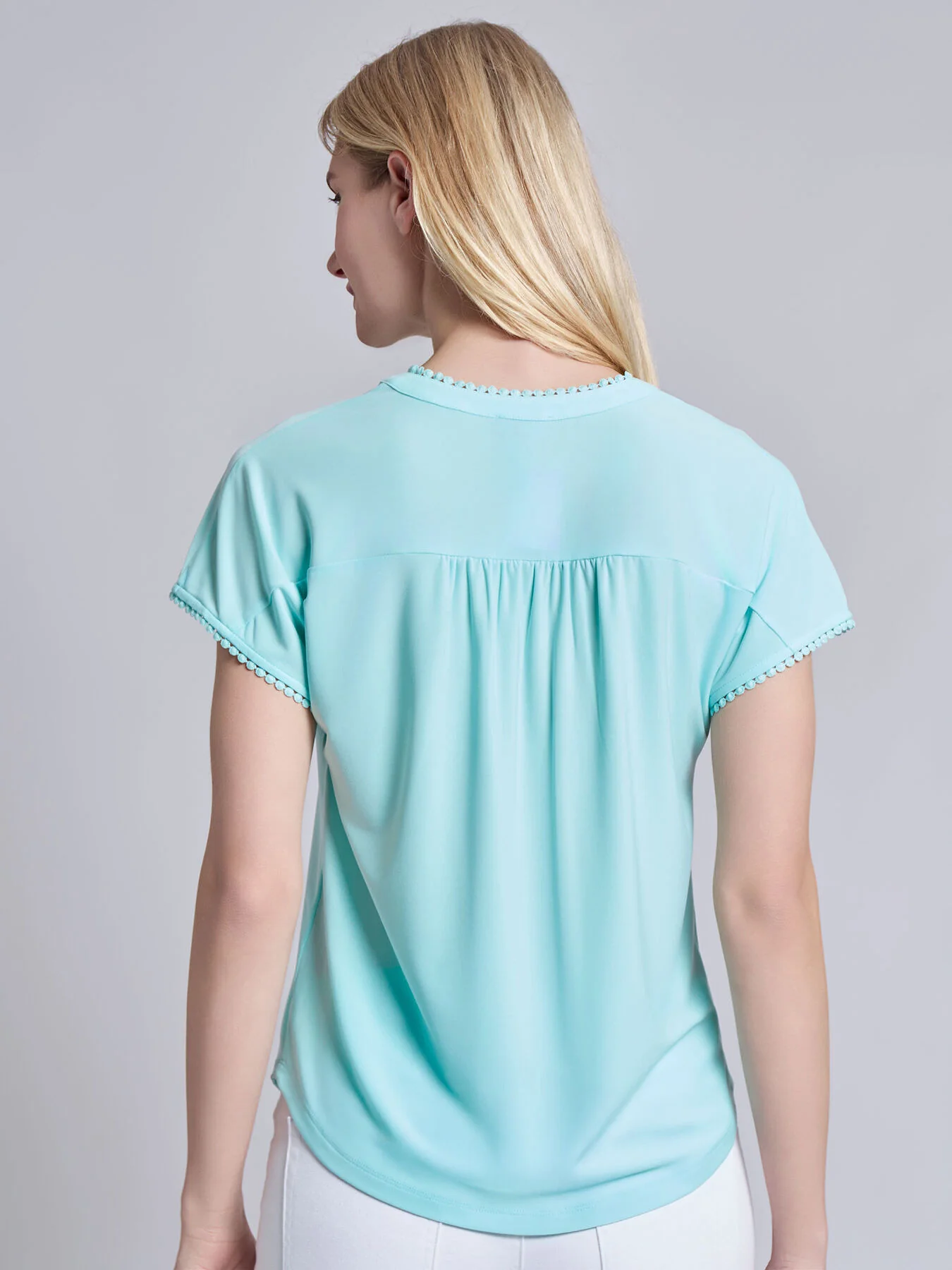 Petite Split Neck Top - Image 3