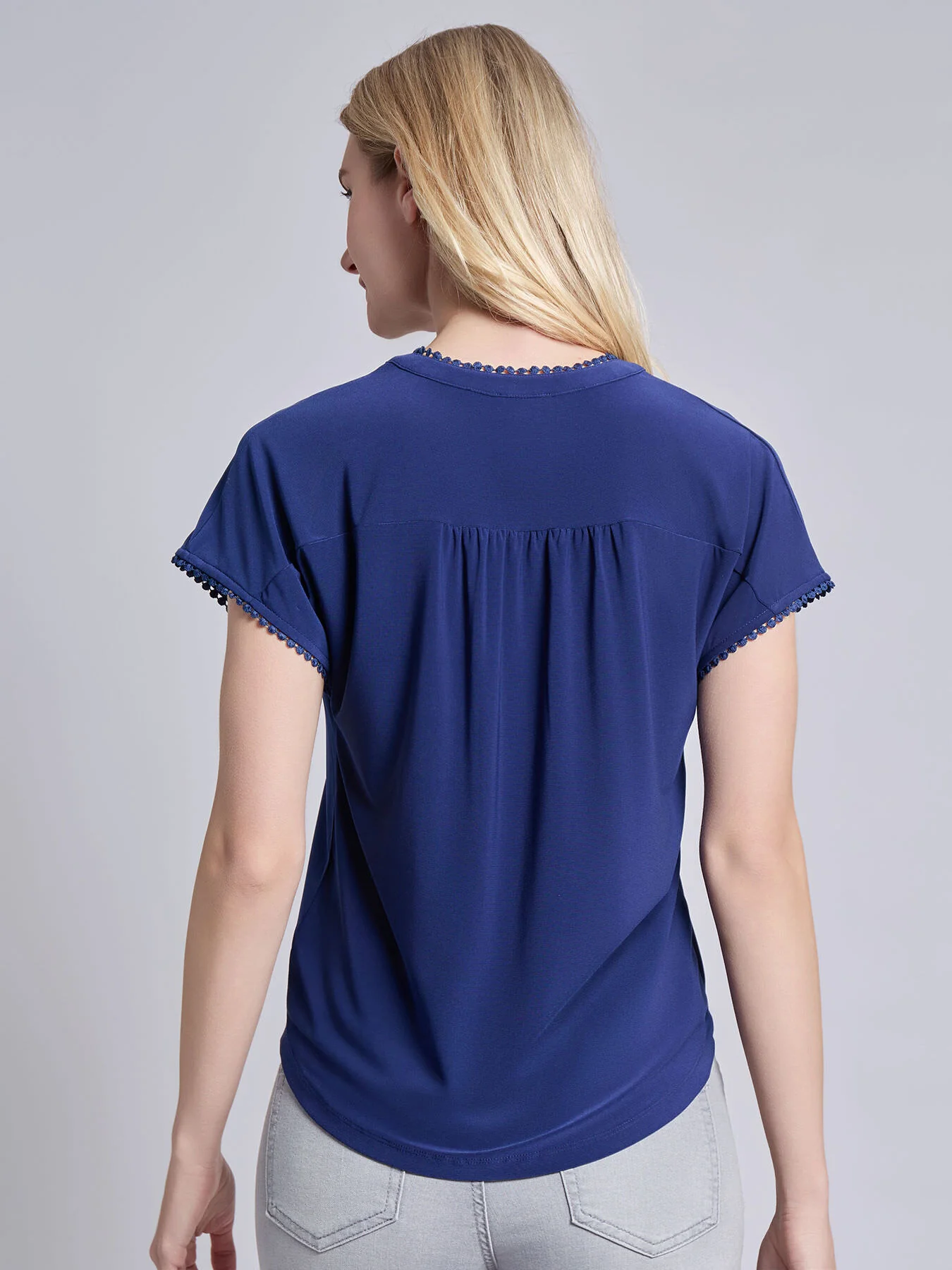Petite Split Neck Top - Image 4