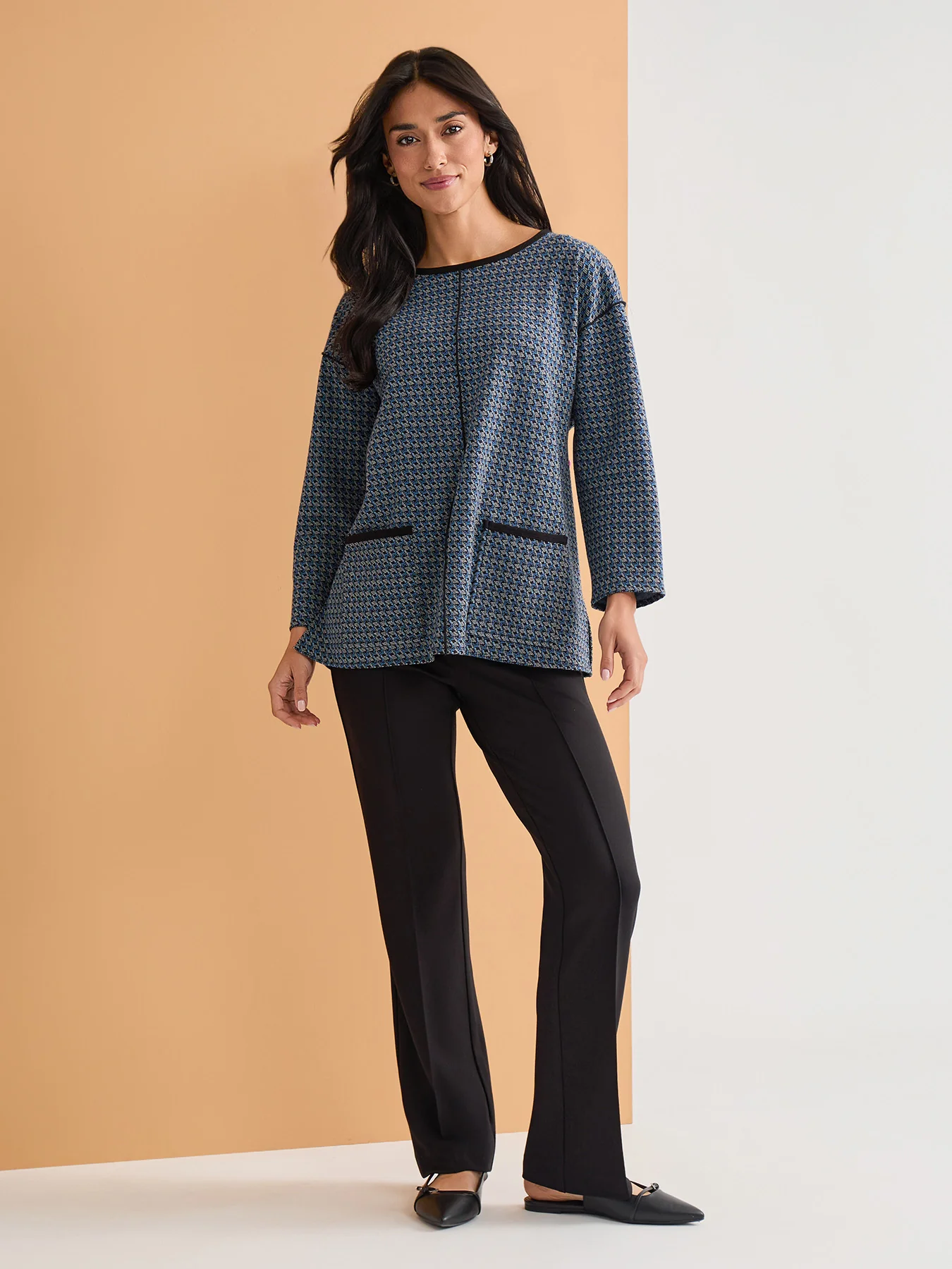 Plus Binding Edge Top, Serenity Knit - Image 5