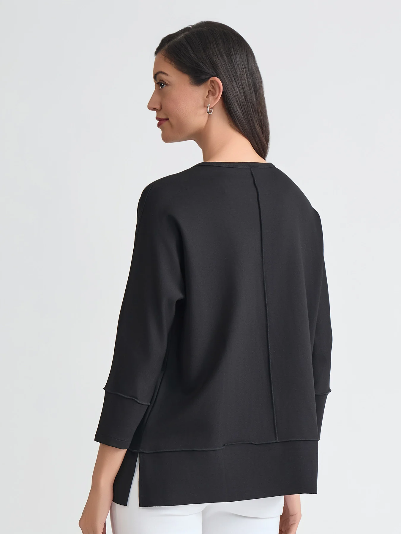 Plus Size Seam Detail Dolman Tunic - Image 4