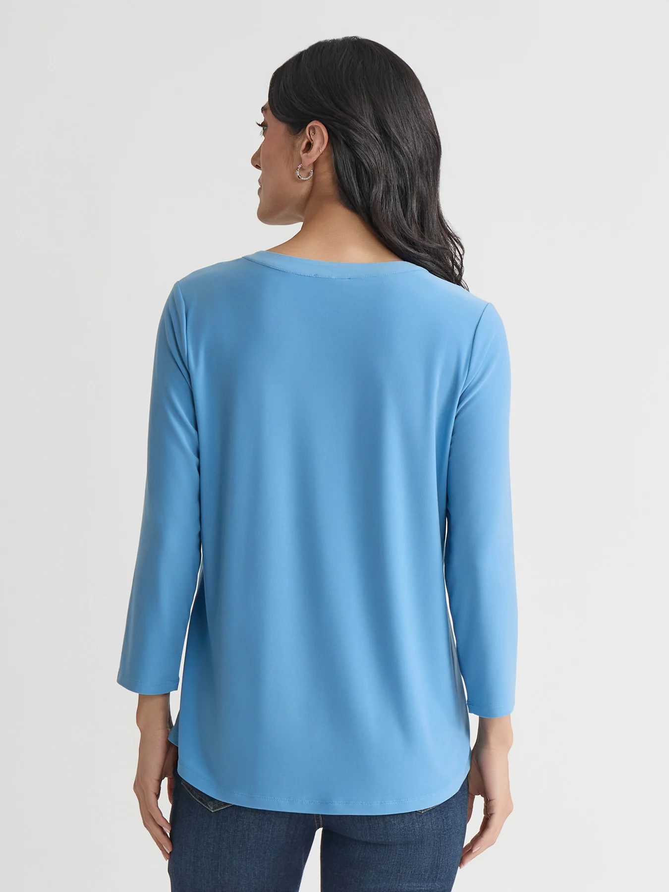 Plus Quarter Sleeve Top, Solid Everyday Knit - Image 4