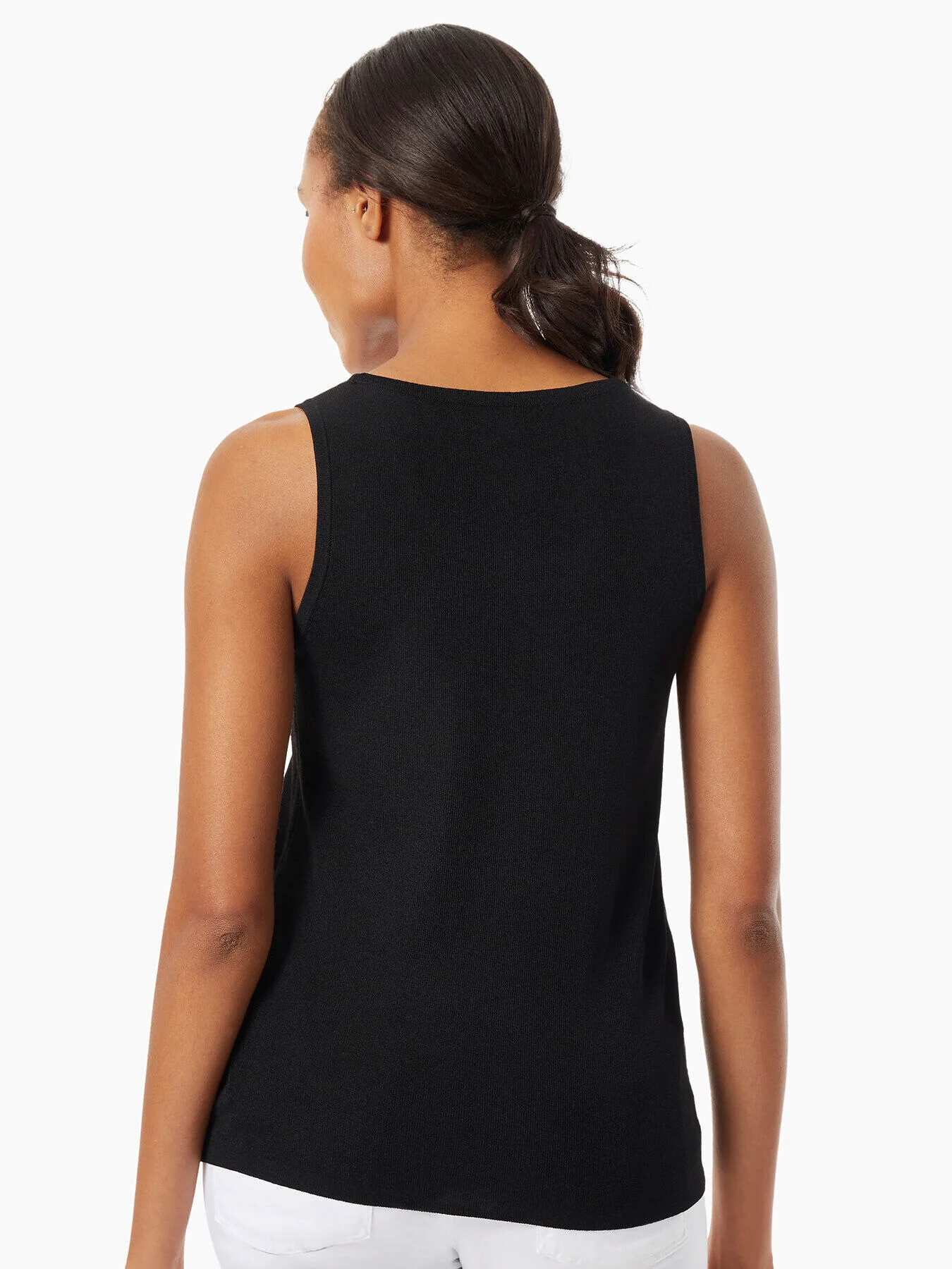 Scoop Neck Knit Tank Top - Image 3