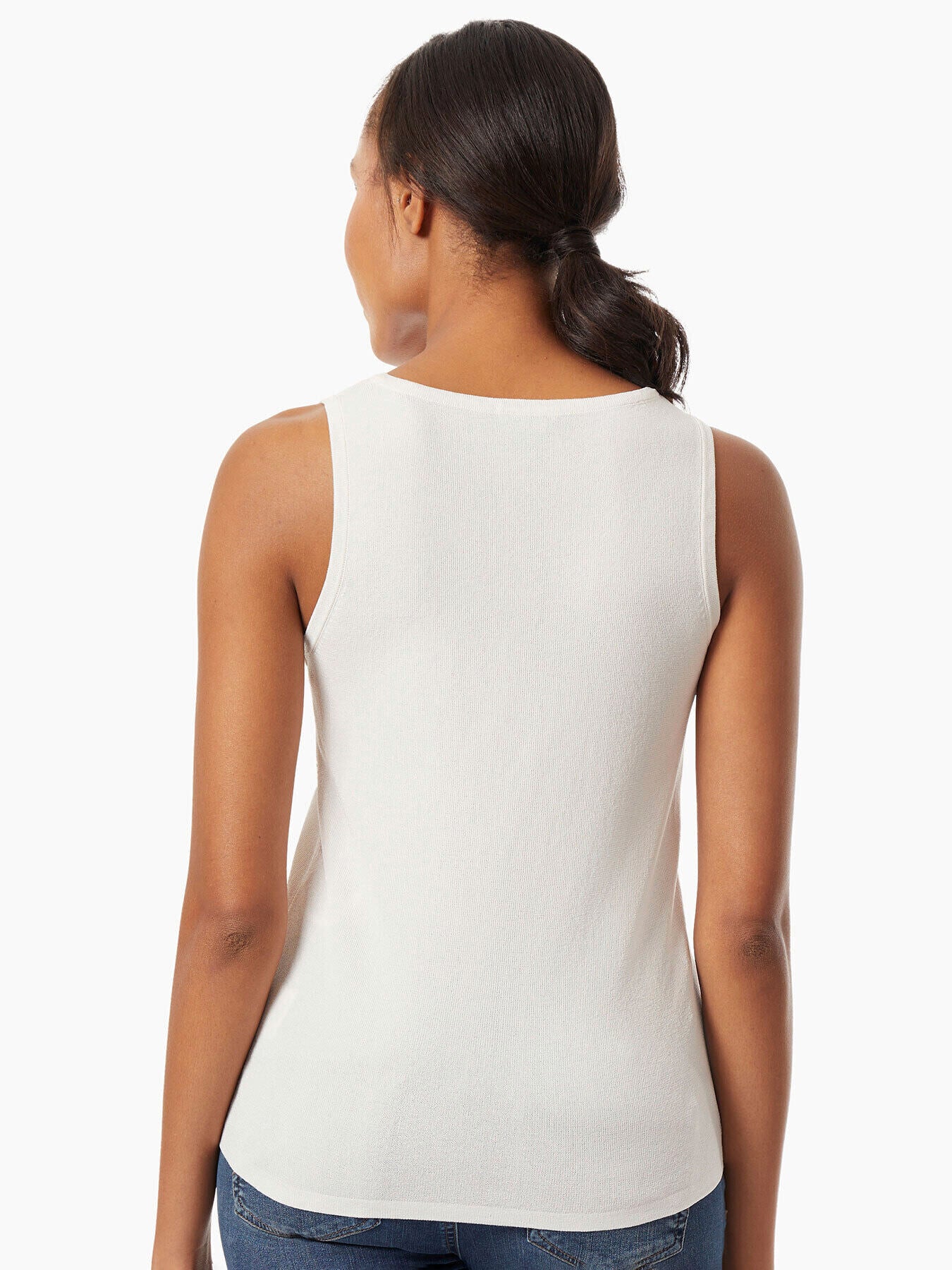 Scoop Neck Knit Tank Top - Image 3