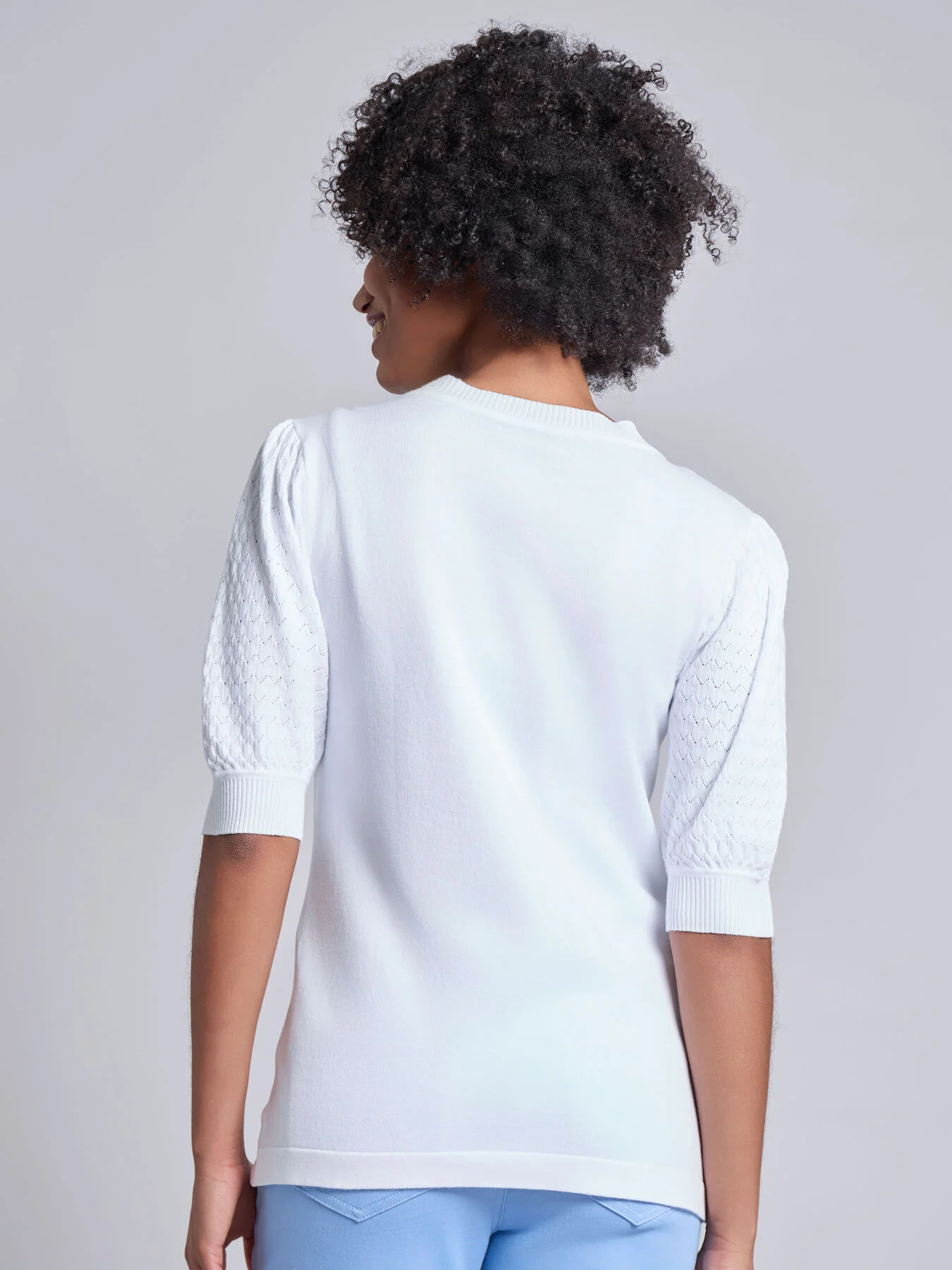 Stitch Puff Sleeve Top - Image 3